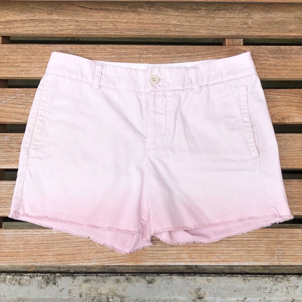 J.Crew vintage “Broken-in Boyfriend” ombré pink shorts